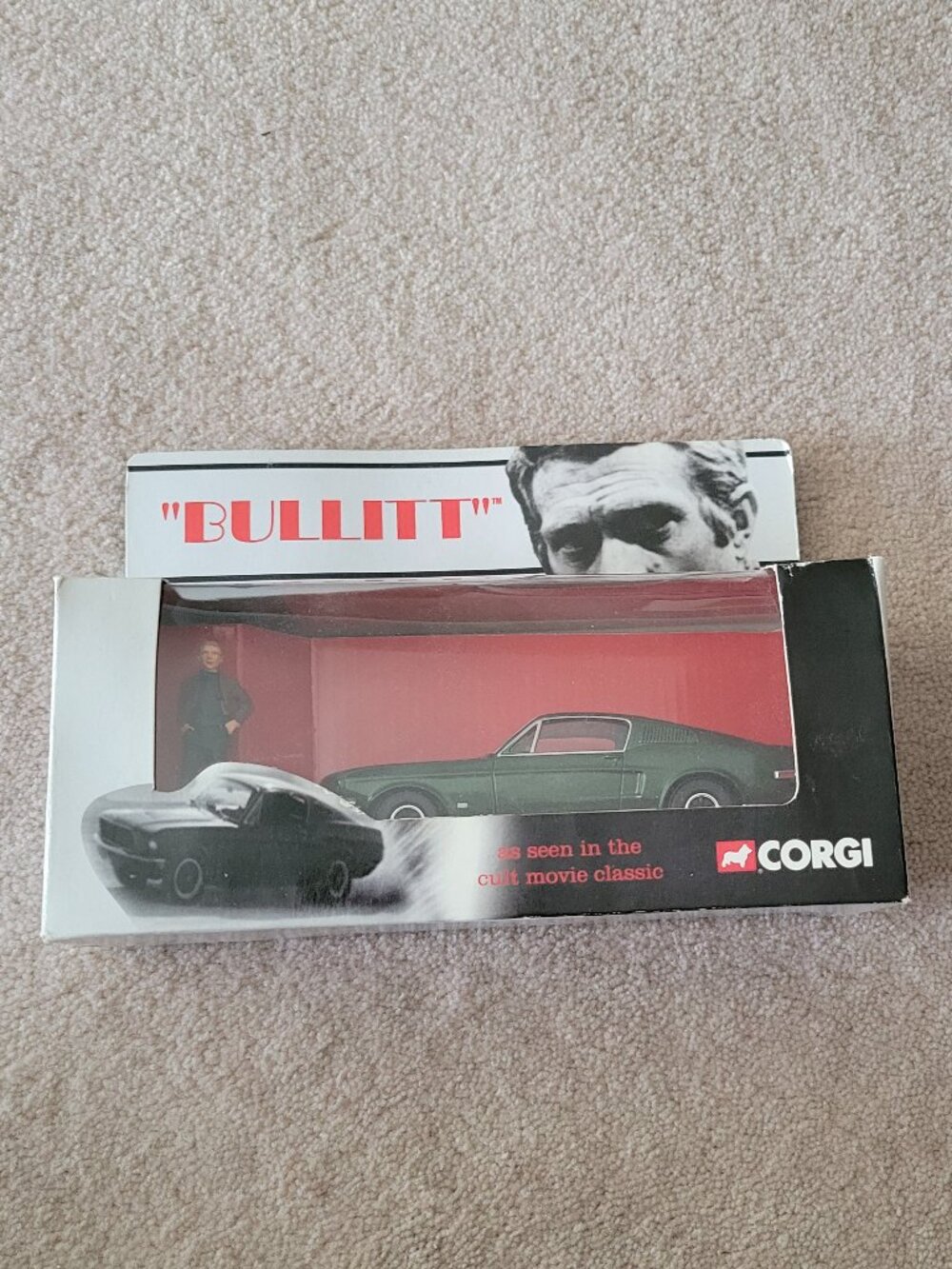 Corgi 1968 Bullitt Ford Mustang Steve Mcqueen Figure Vintage 2002 NWT
